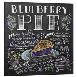 Aluminium print Blueberry pie recipe