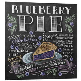 Foam board print Blueberry pie recipe