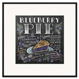 Framed art print Blueberry pie recipe