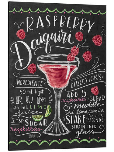 Stampa su alluminio Ricetta Daiquiri alle fragole (inglese)