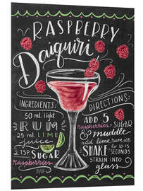 Foam board print Raspberry daiquiri receipe