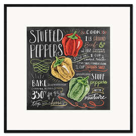 Framed art print Stuffed peppers recipe