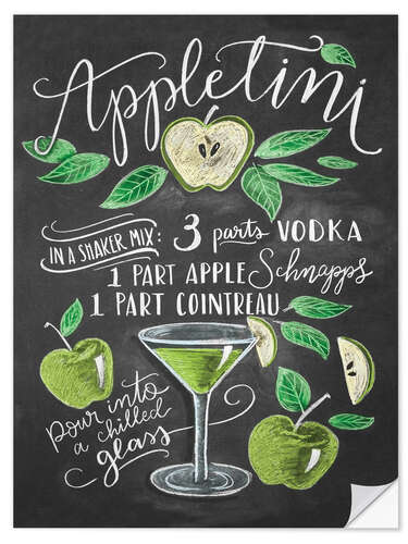 Muursticker appletini