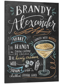 Cuadro de aluminio Receta de Brandy Alexander (inglés)