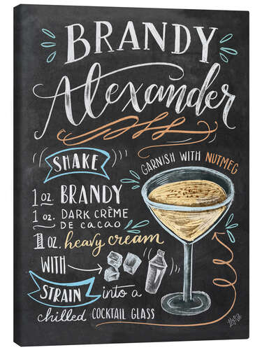 Stampa su tela Ricetta Brandy Alexander (inglese)