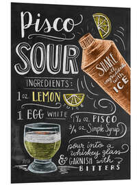 Foam board print Pisco sour recipe