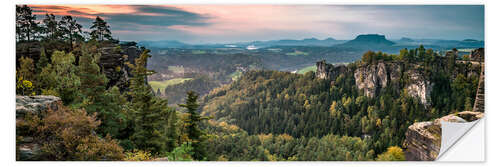 Vinilo para la pared Saxon Switzerland in autumn, Saxony, Germany