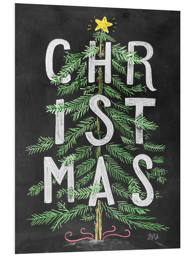 Stampa su PVC 29957 Christmas Tree Text