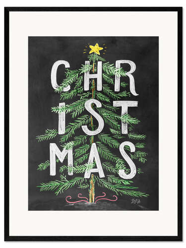 Plakat artystyczny premium w ramie Christmas Tree