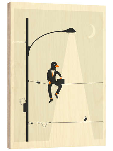 Hout print MAN ON A WIRE
