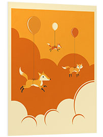 PVC print FLOCK OF FOXES