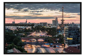 Gerahmter Kunstdruck Berlin Skyline City West