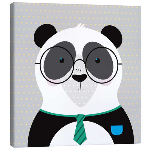 Canvas print Panda with Glasses