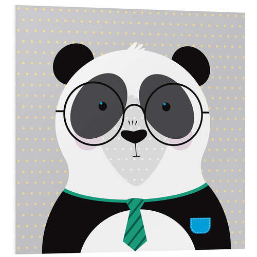 Tableau en PVC Panda à lunettes