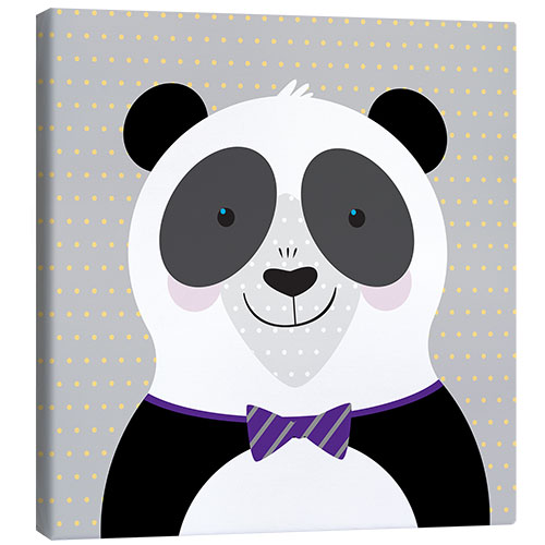 Tableau sur toile Panda souriant