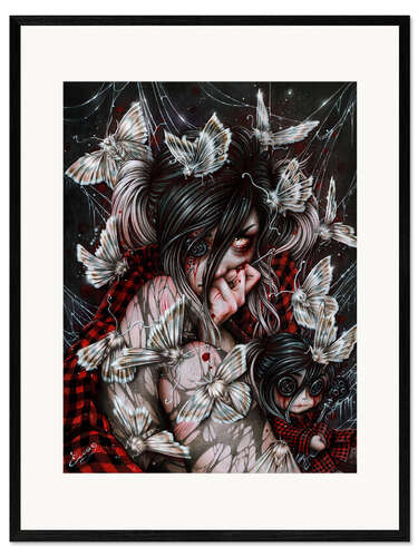 Framed art print Button Eye