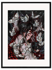 Gerahmter Kunstdruck Button Eye