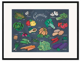 Plakat artystyczny premium w ramie Vegetables