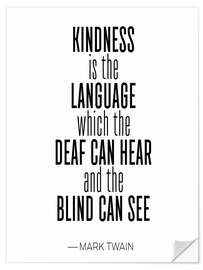 Wandsticker Mark Twain Zitat, Kindness