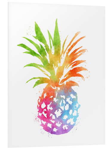 Foam board print Colorful pineapple