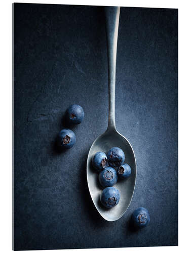 Acrylic print Blueberries still life