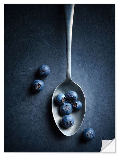 Wall sticker Blueberries still life