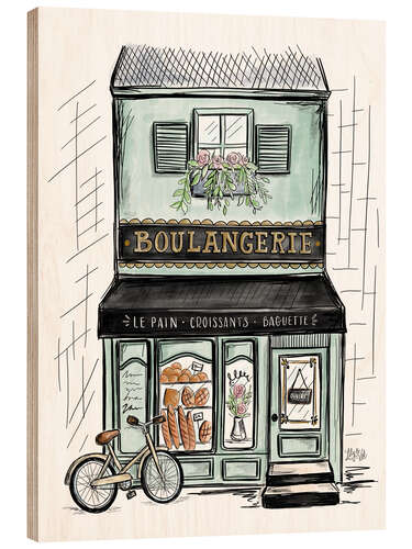 Hout print French Shop Front - Boulangerie