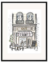 Impresión de arte enmarcada French Shop Front - Café