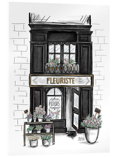 Stampa su vetro acrilico French Shop Front - Fleuriste