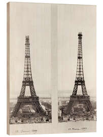 Puutaulu Two Views of the Construction of the Eiffel Tower III