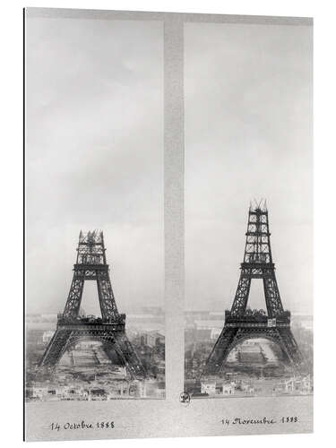 Gallery print Two Views of the Construction of the Eiffel Tower I