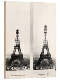 Puutaulu Two Views of the Construction of the Eiffel Tower II