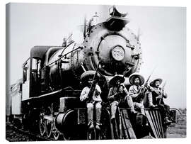 Lerretsbilde Mexican Revolutionaries Take Over a Locomotive at Cuernavaca