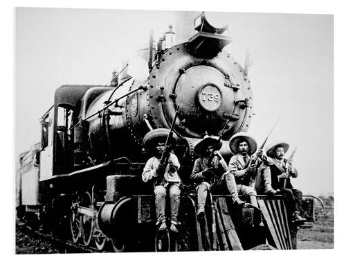 Foam board print Mexican Revolutionaries Take Over a Locomotive at Cuernavaca