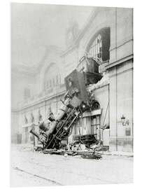 Hartschaumbild Unfall am 22. Oktober 1895 in der Gare Montparnasse in Paris