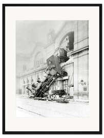 Gerahmter Kunstdruck Unfall am 22. Oktober 1895 in der Gare Montparnasse in Paris