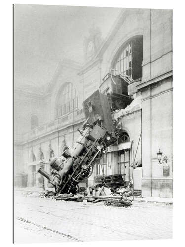 Cuadro de plexi-alu Train accident at the Gare Montparnasse in Paris on 22nd October 1895