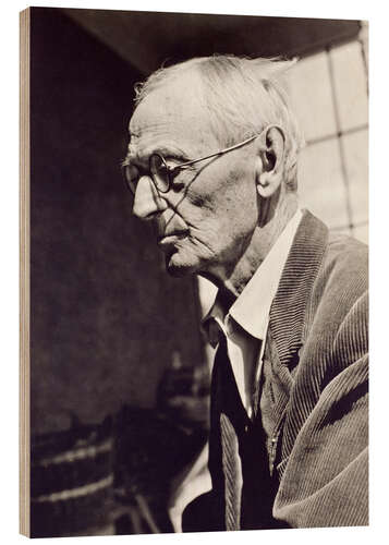 Wood print Hermann Hesse