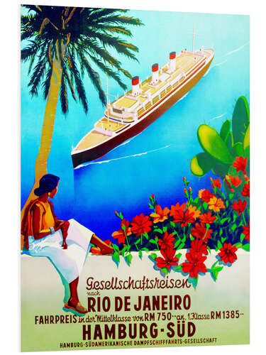 Foam board print To Rio de Janeiro