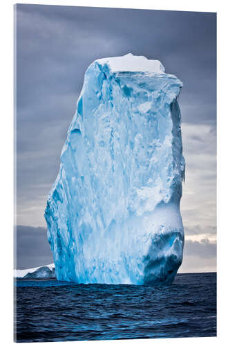 Acrylic print Antarctic iceberg in the snow