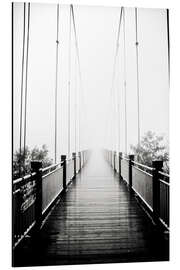 Aluminiumtavla Wooden bridge in fog