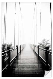 Wall sticker Wooden bridge in fog