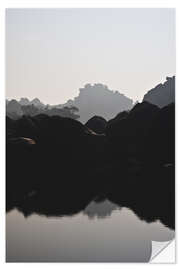 Vinilo para la pared Río en Hampi, India