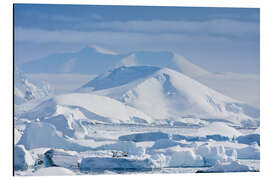 Aluminium print Snow covered mountains with blue sky