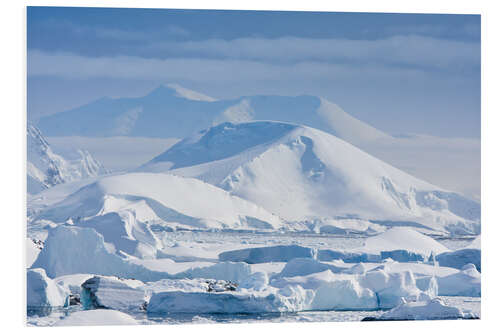 Foam board print Snow covered mountains with blue sky