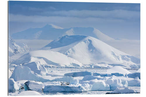 Gallery print Snow covered mountains with blue sky