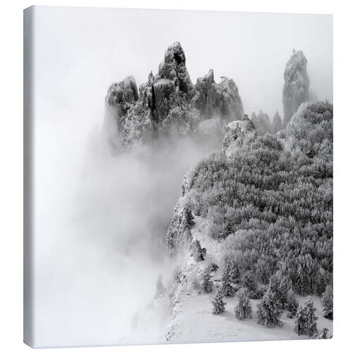 Leinwandbild Berge im Nebel