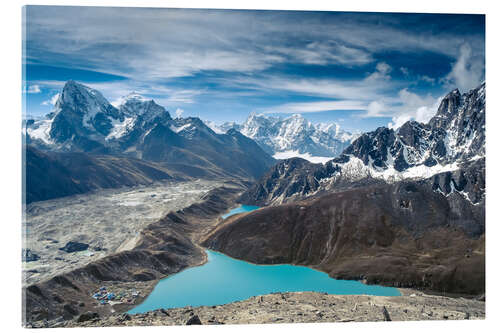 Akrylglastavla Berg med snö i Himalaya, Nepal