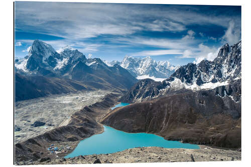 Gallery Print Berge mit See im Himalaya, Nepal