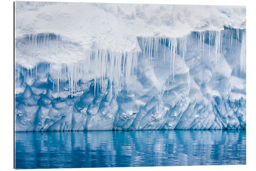 Gallery print Reflection of a glacier with icicles